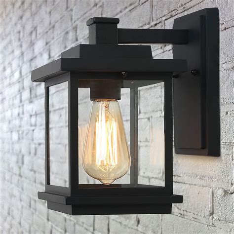 black rectangle light fixture|lowe's black outdoor lighting fixtures.